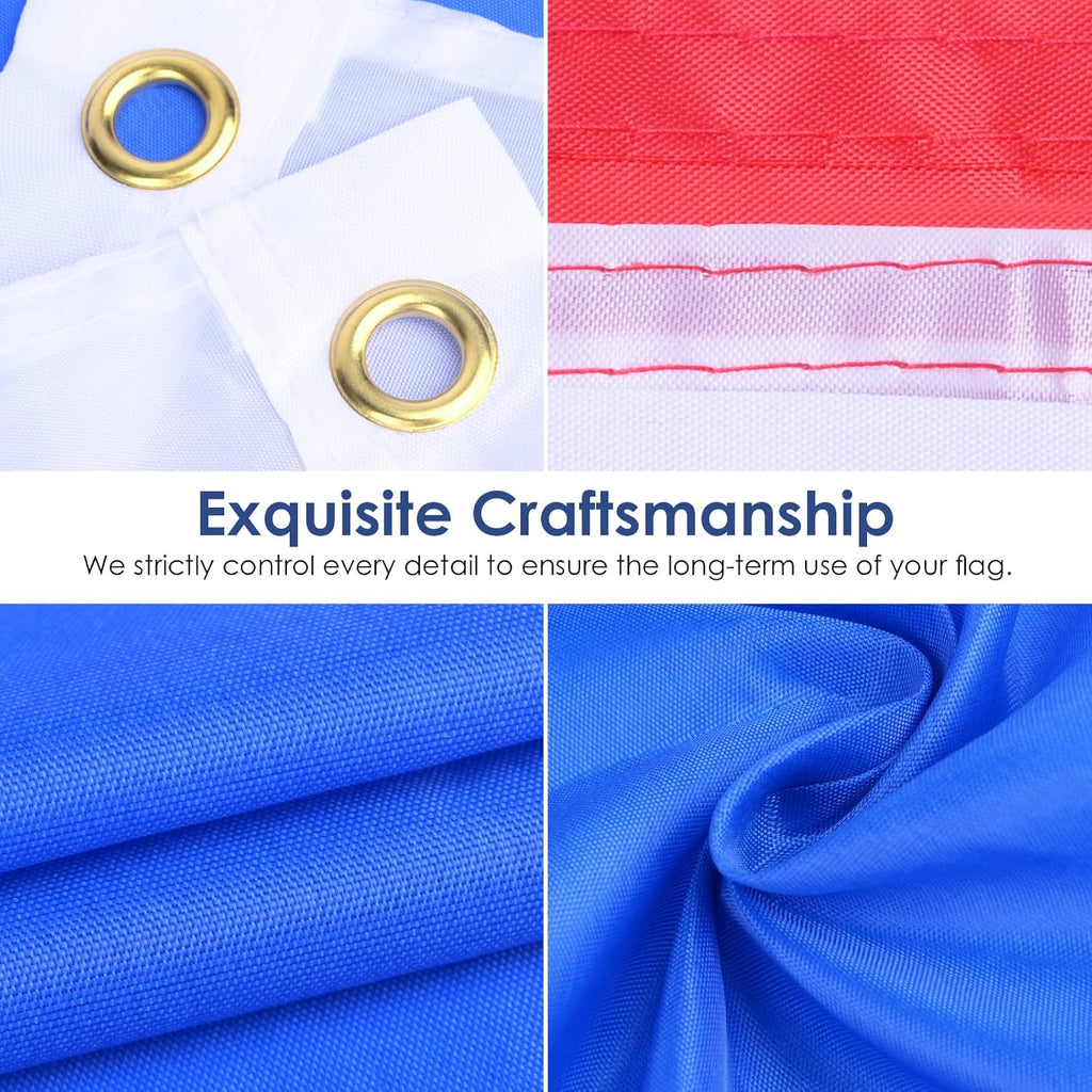 Ahfulife Frankreich Flagge 90 X 150 Cm Für 2026 WM, 1 Stück Französische Fahne Leuchtenden Farben Mit Messing-Ösen, Frankreich Fahne Für Euro Fußball EM Eurovision Bar Party Dekoration