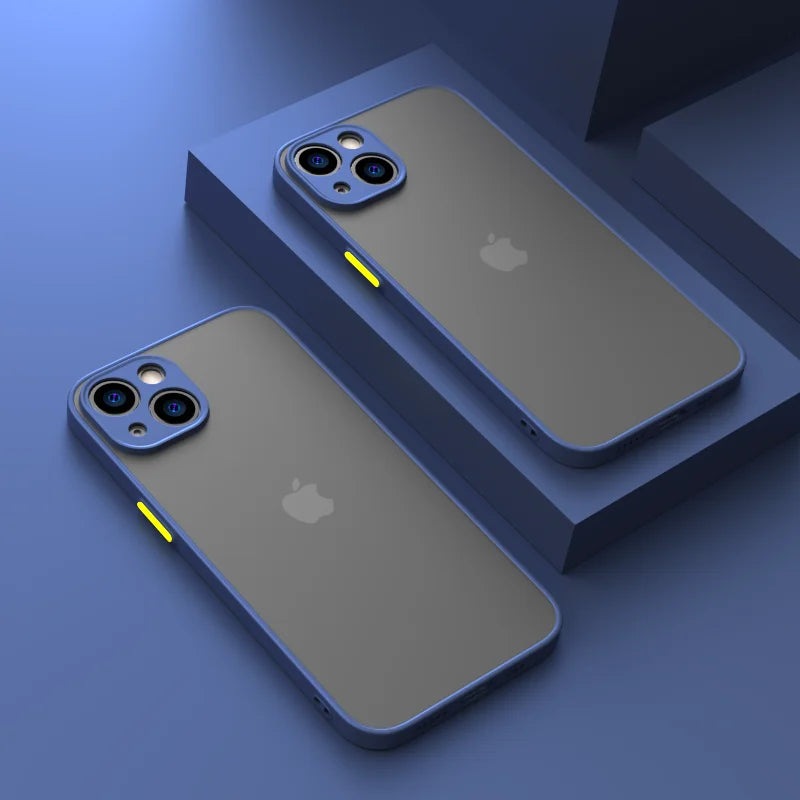 Matte Phone Case for Iphone 13 12 11 14 Pro Max Mini Luxury Soft Silicone Shockproof Case for Iphone X XS Max XR 15 7 8 plus SE