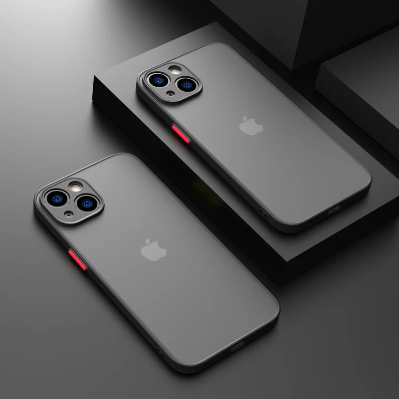 Matte Phone Case for Iphone 13 12 11 14 Pro Max Mini Luxury Soft Silicone Shockproof Case for Iphone X XS Max XR 15 7 8 plus SE