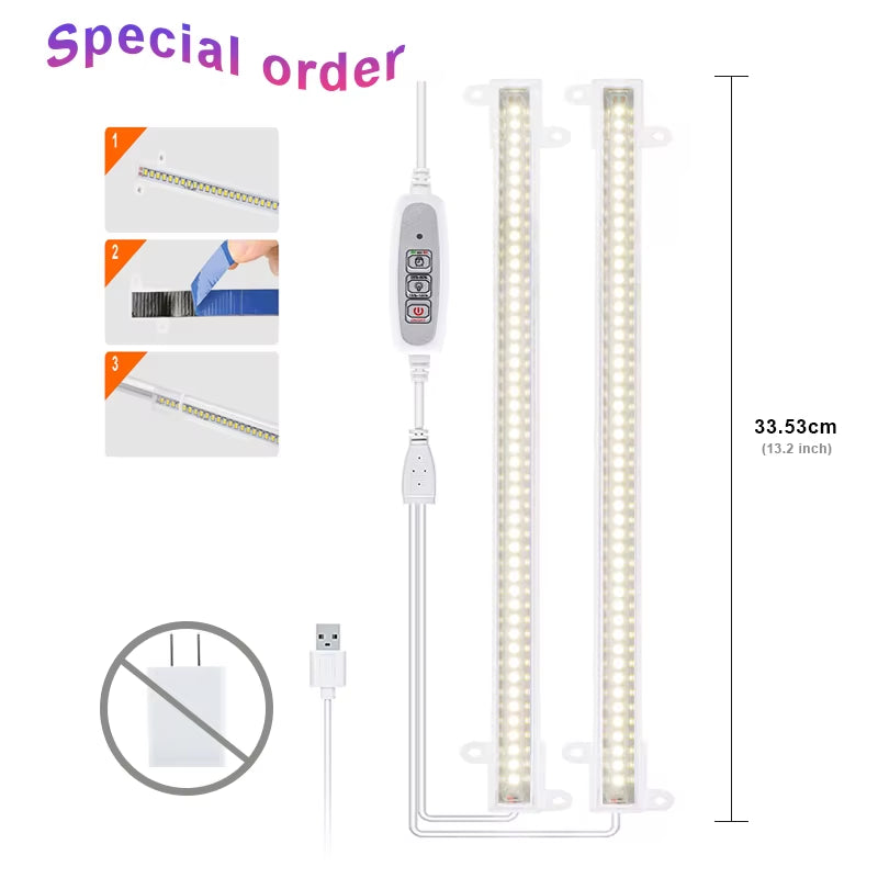 Indoor Led Grow Light USB Timer Phyto Lamp for Plants Dimmable LED Lamp Phytolamps Full Spectrum Hydroponics Growing Lamps