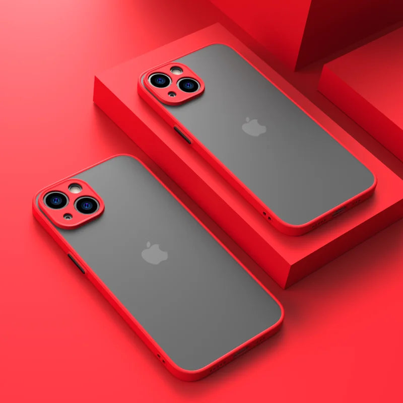 Matte Phone Case for Iphone 13 12 11 14 Pro Max Mini Luxury Soft Silicone Shockproof Case for Iphone X XS Max XR 15 7 8 plus SE