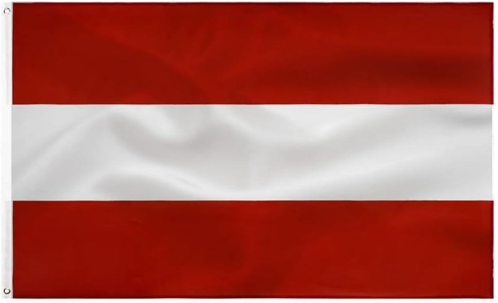 Österreichische Flagge 90 X 150 Cm - Österreich Flagge Polyester Leuchtenden Farben Mit Messing-Ösen Austrian Flag
