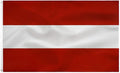 Österreichische Flagge 90 X 150 Cm - Österreich Flagge Polyester Leuchtenden Farben Mit Messing-Ösen Austrian Flag