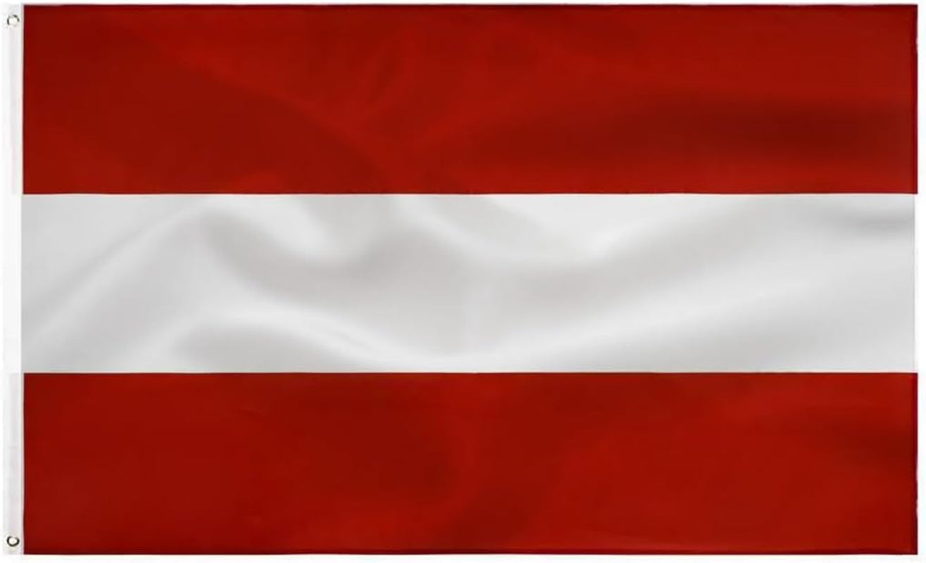 Österreichische Flagge 90 X 150 Cm - Österreich Flagge Polyester Leuchtenden Farben Mit Messing-Ösen Austrian Flag