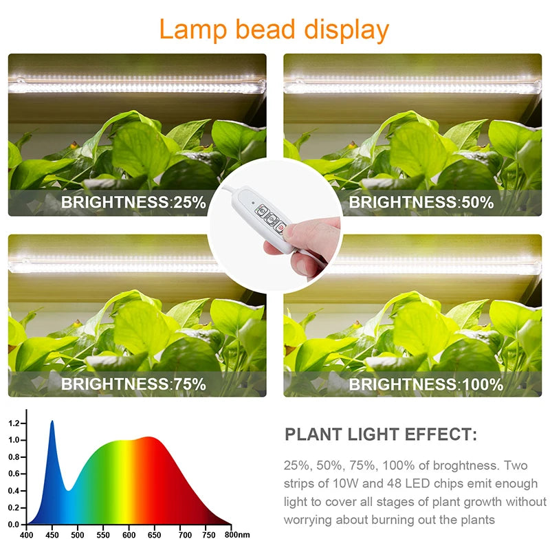 Indoor Led Grow Light USB Timer Phyto Lamp for Plants Dimmable LED Lamp Phytolamps Full Spectrum Hydroponics Growing Lamps